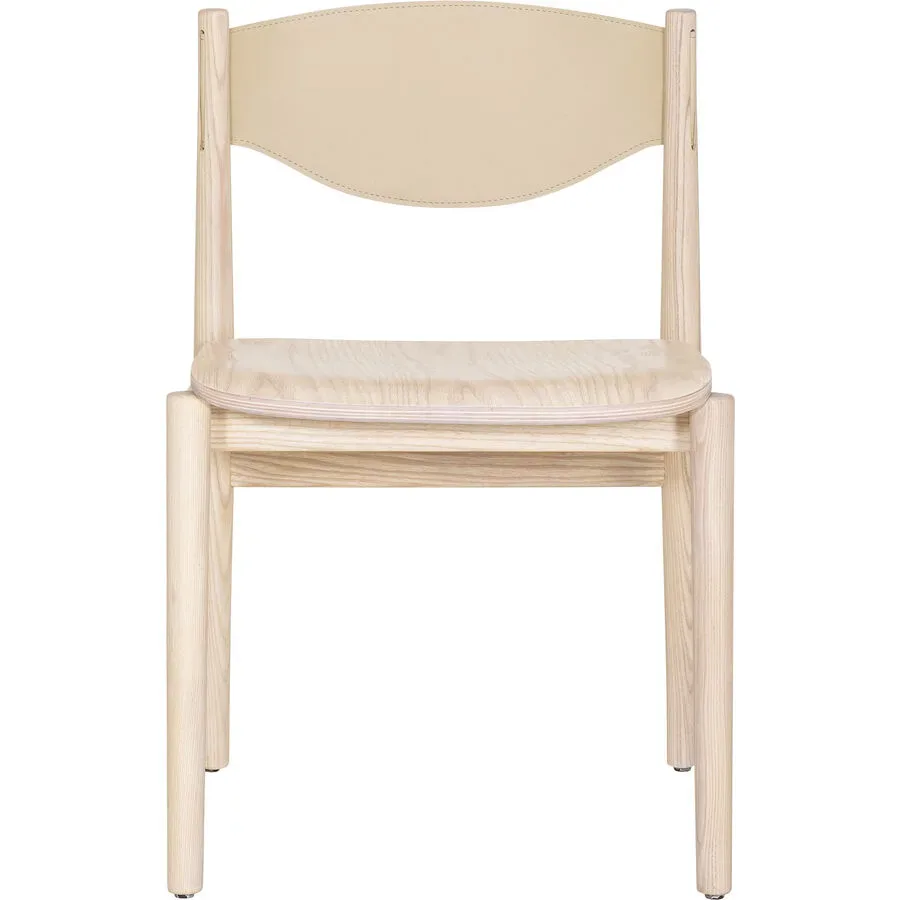 Stuhl Tepino Beige/Braun Holz 47 cm - Farbe: natur - Material: Esche - Stuhl
