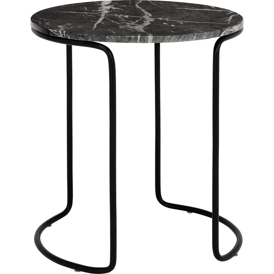 Beistelltisch Anisha Schwarz MDF 31 cm - Farbe: marmor - Beistelltisch