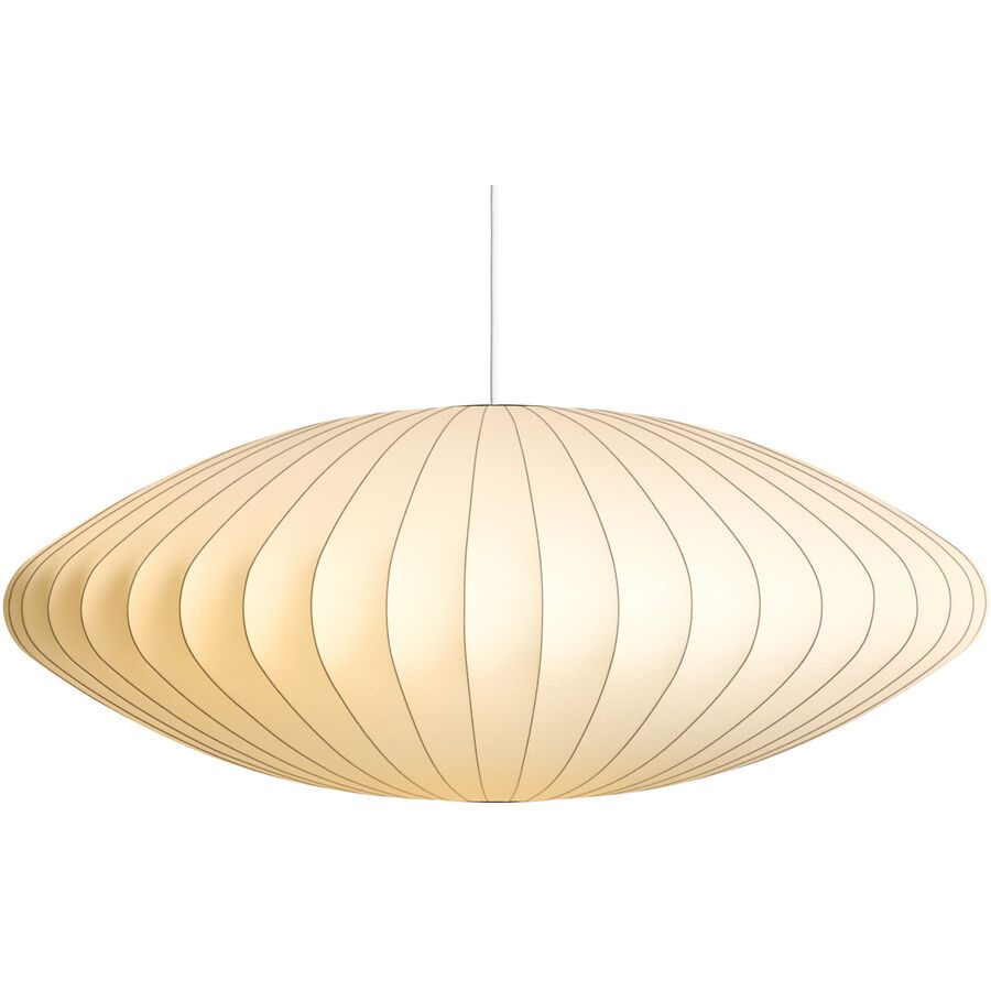 HAY Pendellampe Nelson Saucer Weiss Kunststoff 89 cm 36 cm - Farbe: offwhite - Material: Polymer - Pendellampe