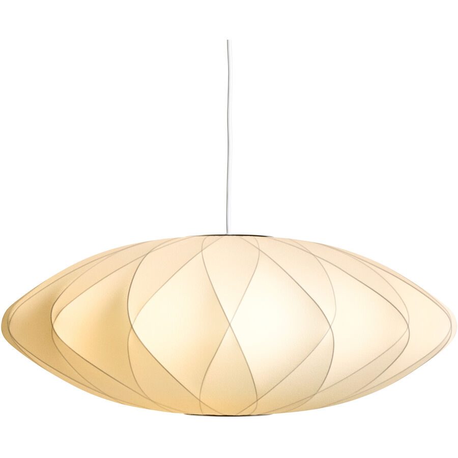 HAY Pendellampe Nelson Saucer Weiss Kunststoff 64 cm 24 cm - Farbe: offwhite - Material: Polymer - Pendellampe