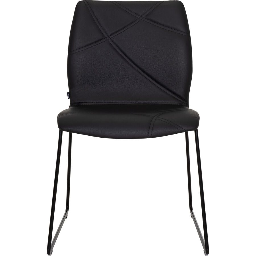 WILLISAU SWITZERLAND Stuhl Willisau Sora Leder schwarz - Material: Leder/Metall - Stuhl