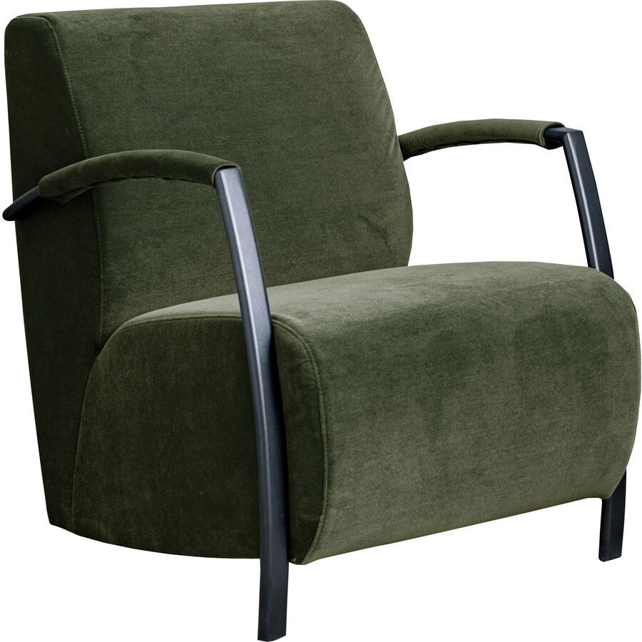 Sessel Amari Grün Stoff 63 cm 84 cm - Farbe: khaki - Material: Polyester Stoff - Sessel