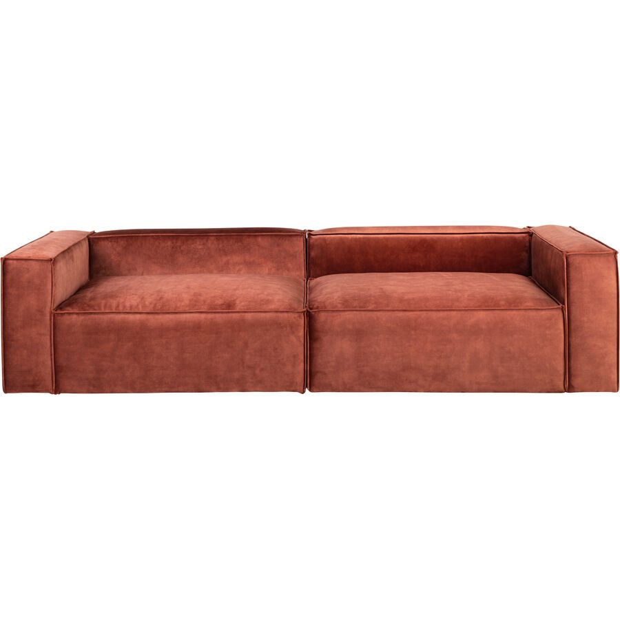 Sofa Karsten Orange Stoff 284 cm 118 cm - Material: Polyester Stoff - Sofa