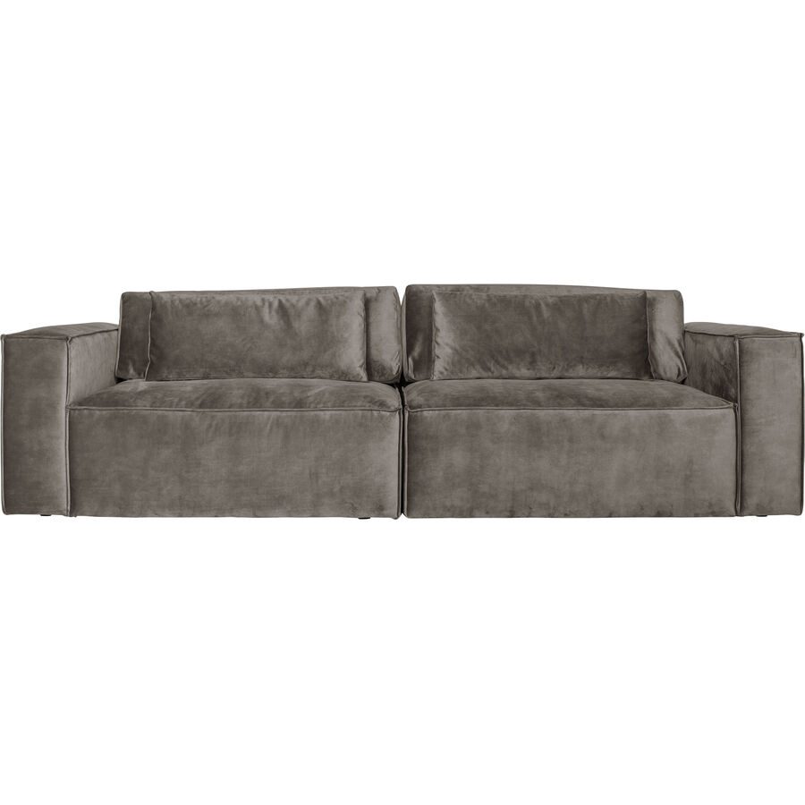Sofa Karsten Grau Stoff 284 cm 118 cm - Farbe: Hellgrau - Material: Polyester Stoff - Sofa