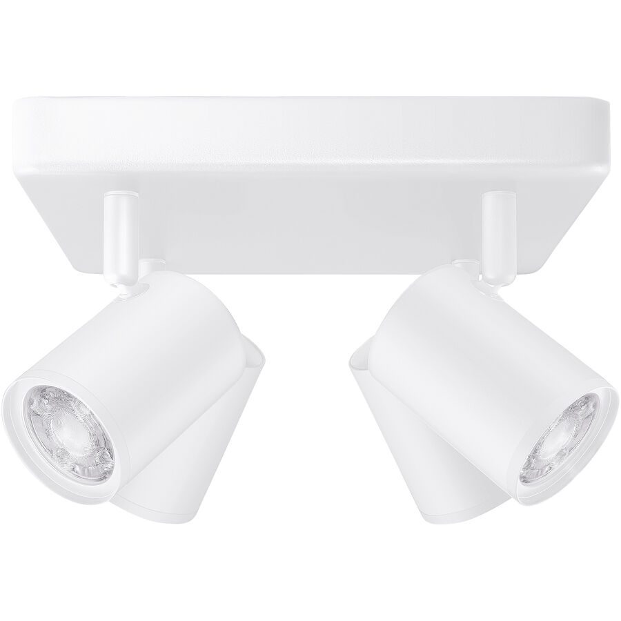 Spot WiZ Weiss Kunststoff/Aluminium 22 cm 12.3 cm - LED - Lichtfarbe: Extra warmweiss - Helles Neutralweiss - Material: Metall - Spot- LED