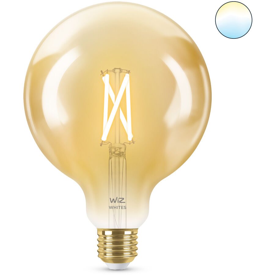 Leuchtmittel WiZ Glas E27 6.7 W - Farbe: Bernstein - LED - Lichtfarbe: Extra warmweiss - Tageslichtweiss - Leuchtmittel- LED Leuchtmittel