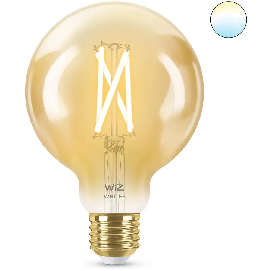 WiZ 8718699786793 LED EEK F (A - G) E27 7 W = 50 W Bernstein, Warmweiß bis Neutralweiß app-gesteuert 1 St.