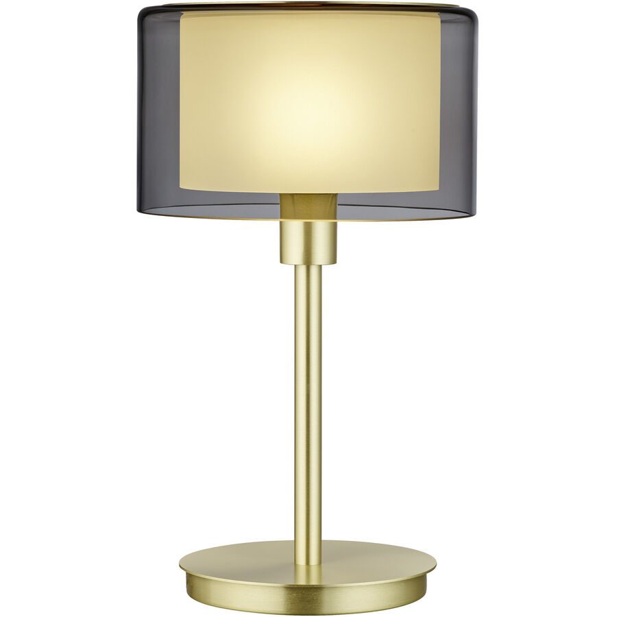 Designer-Tischlampe Bankamp Karl75 E14 Messing matt D 20 cm H 34 cm - Material: Messing/Glas - Designer-Tischlampe