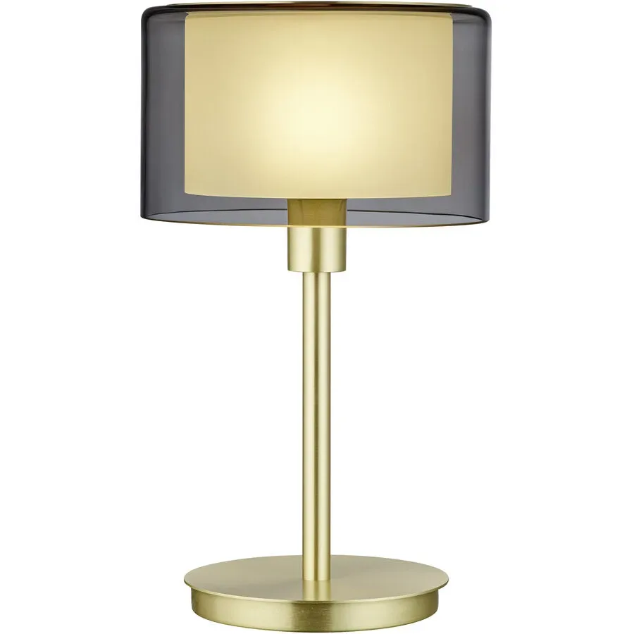 Designer-Tischlampe Bankamp Karl75 E14 Messing matt D 20 cm H 34 cm - Material: Messing/Glas - Designer-Tischlampe