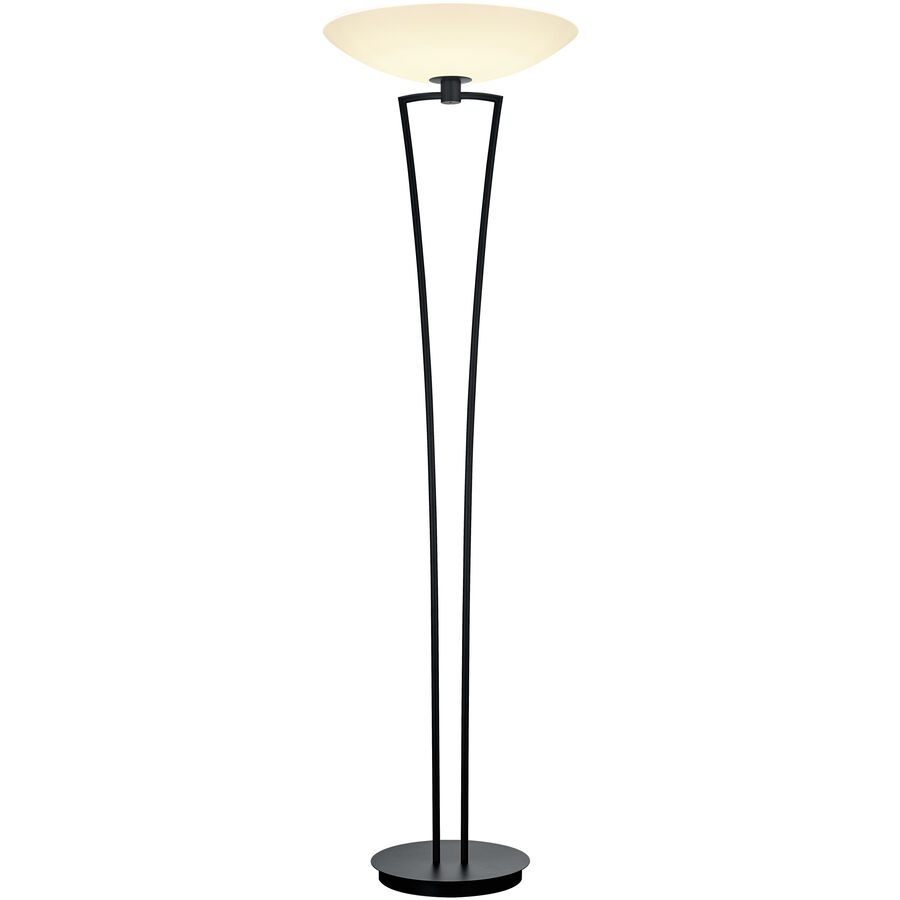 Designer-Stehlampe Bankamp Lady schwarz dimmbar H 179 cm - LED - Lichtfarbe: Extra warmweiss - Material: Messing/Glas - Designer-Stehlampe- LED
