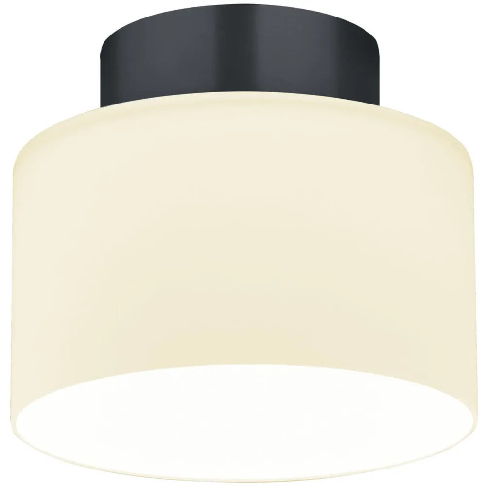 Designer-Deckenlampe Bankamp Grand opal anthrazit D 20 cm - Farbe: anthrazit matt eloxiert - LED - Lichtfarbe: Extra warmweiss - Material: