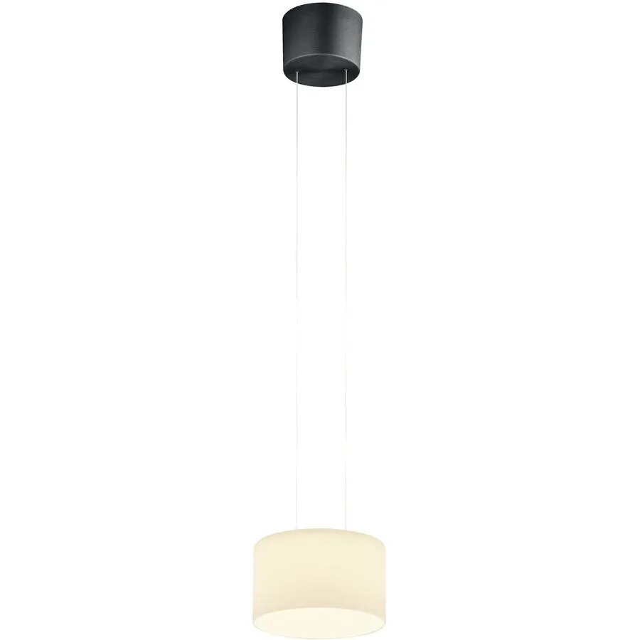 Designer-Pendellampe Bankamp Grand opal anthrazit 1-flammig dimmbar D 20 cm - Farbe: anthrazit matt eloxiert - LED - Lichtfarbe: Extra warmweiss -