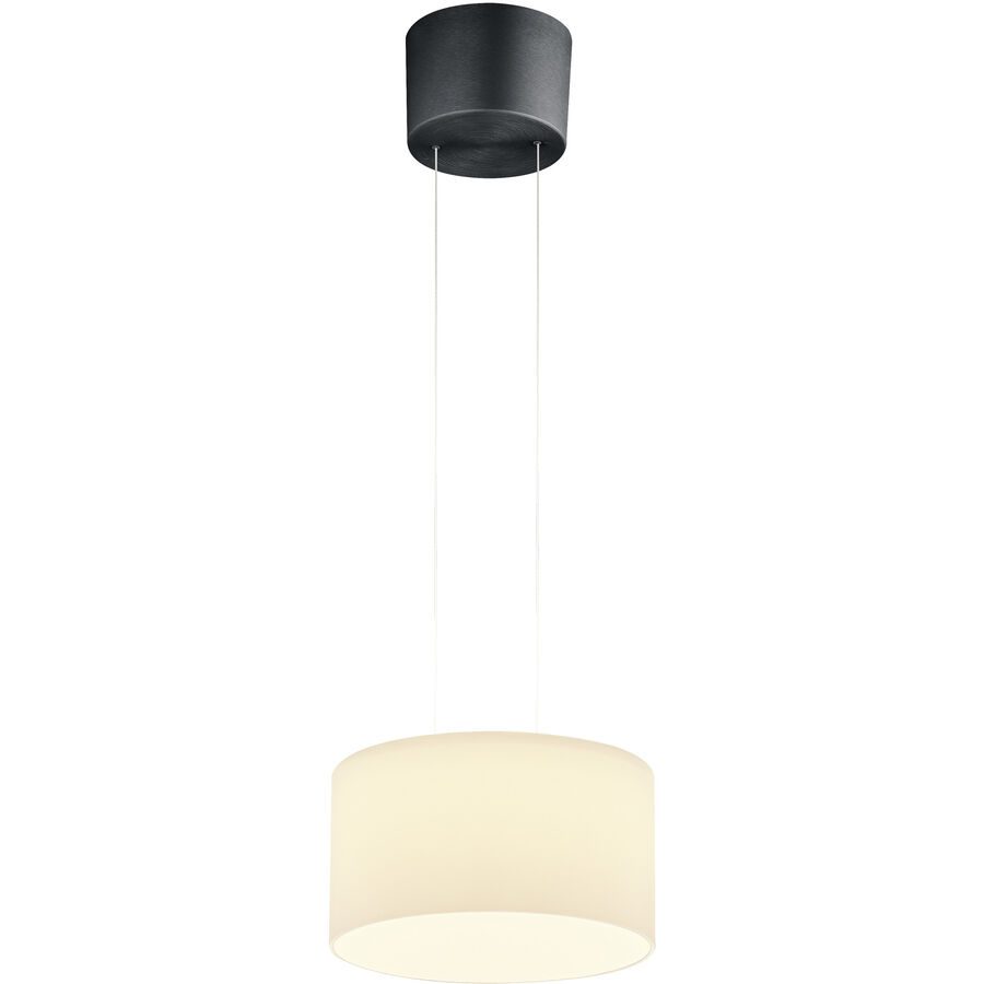 Designer-Pendellampe Bankamp Grand opal anthrazit 1-flammig D 32 cm - Farbe: anthrazit matt eloxiert - LED - Lichtfarbe: Extra warmweiss - Material: