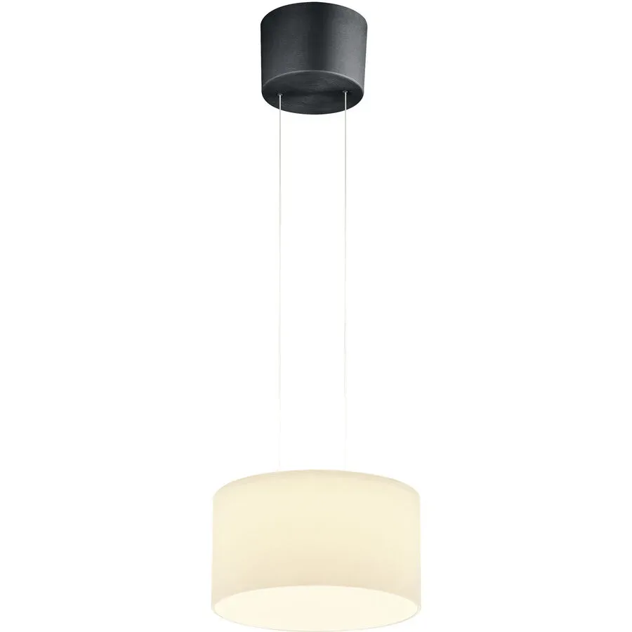 Designer-Pendellampe Bankamp Grand opal anthrazit 1-flammig D 32 cm - Farbe: anthrazit matt eloxiert - LED - Lichtfarbe: Extra warmweiss - Material: