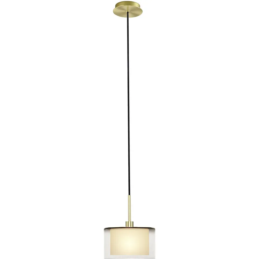 Designer-Pendellampe Bankamp Karl75 E14 Messing matt 1-flammig D 20 cm - Material: Messing/Glas - Designer-Pendellampe