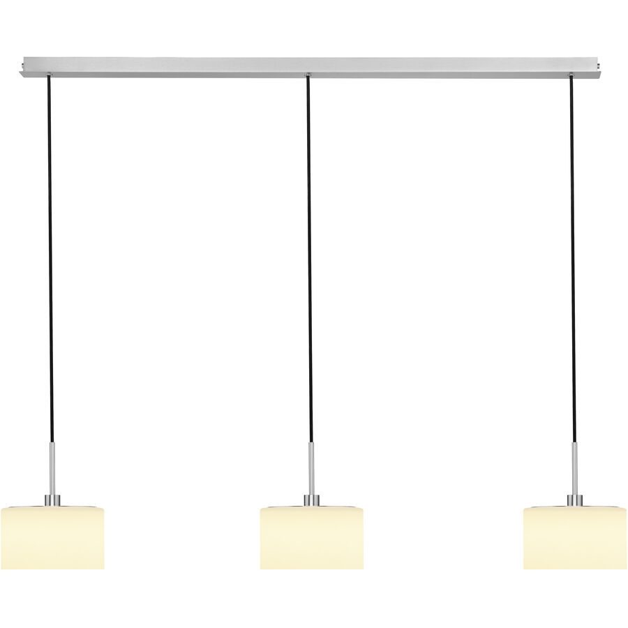 Designer-Pendellampe Bankamp Karl75 E14 Nickel matt 3-flammig - Material: Messing/Glas - Designer-Pendellampe