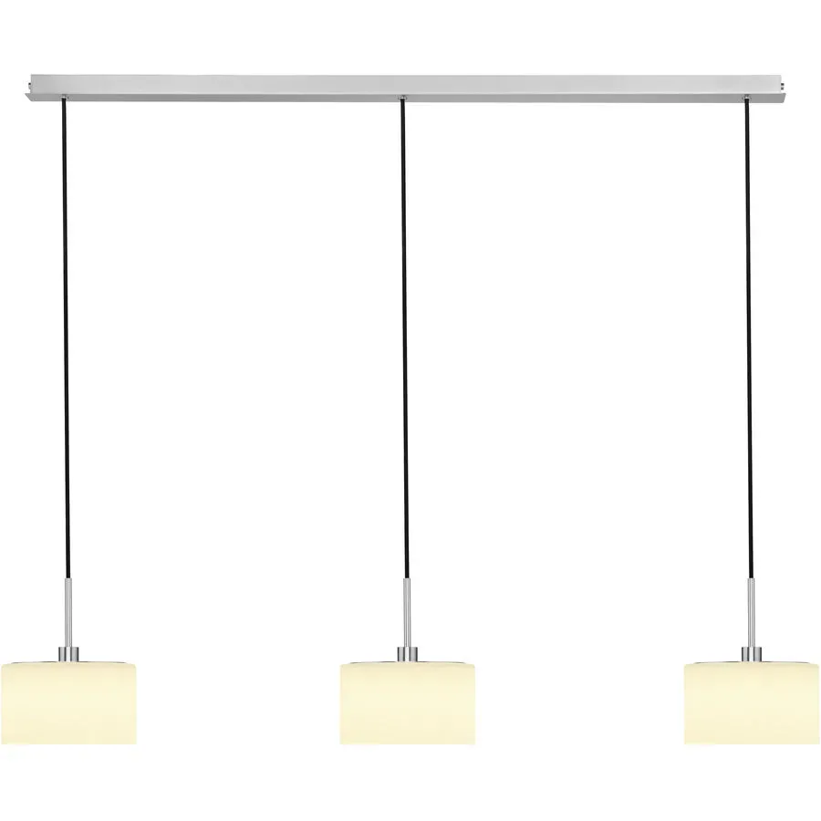 Designer-Pendellampe Bankamp Karl75 E14 Nickel matt 3-flammig - Material: Messing/Glas - Designer-Pendellampe