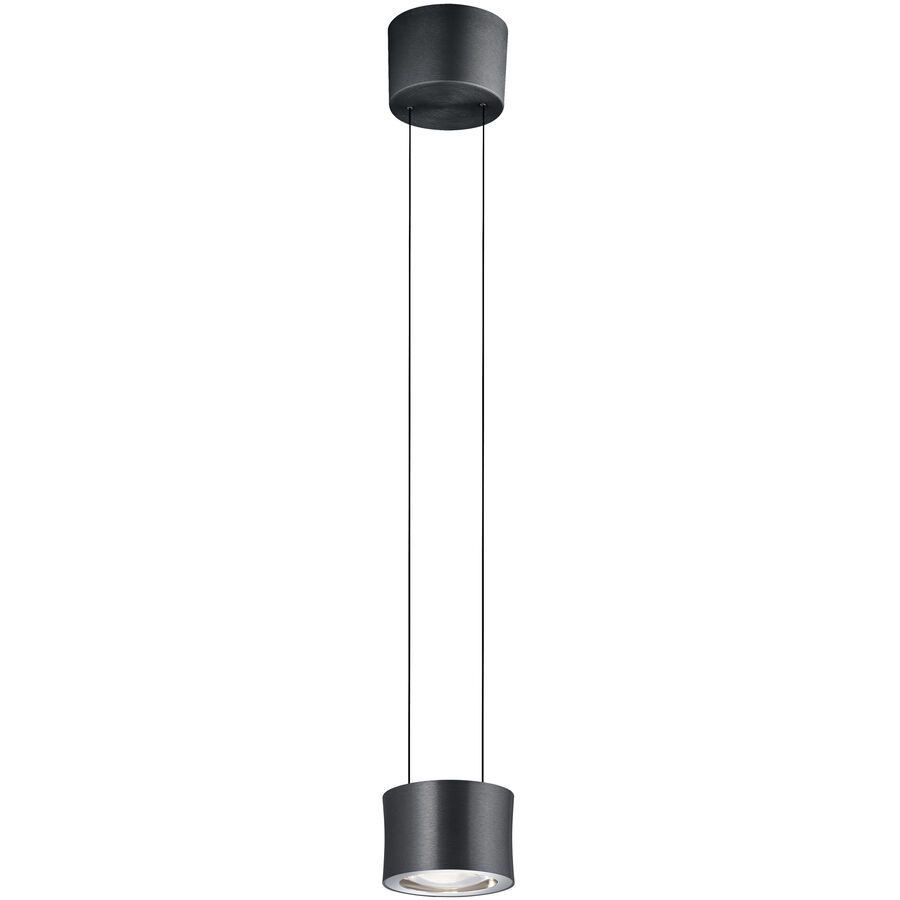 Designer-Pendellampe Bankamp Impulse anthrazit 1-flammig vertical flex - Farbe: anthrazit eloxiert - LED - Lichtfarbe: Extra warmweiss - Material: