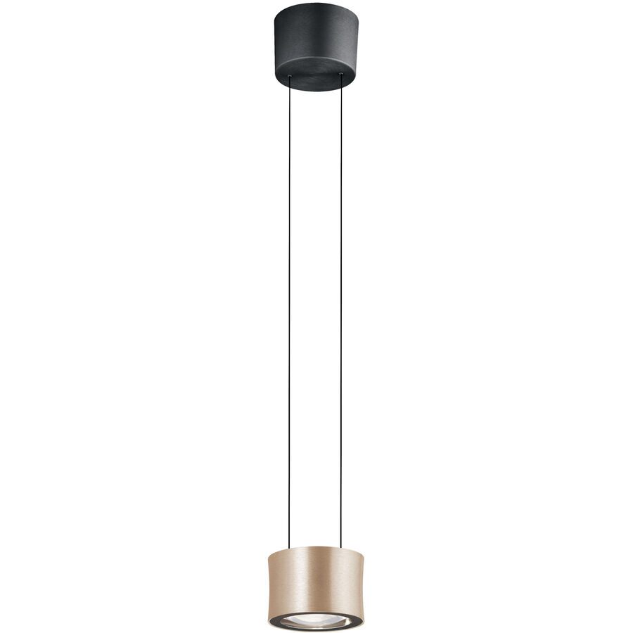Designer-Pendellampe Bankamp Impulse Roségold 1-flammig vertical flex - Farbe: Rose/Gold eloxiert - LED - Lichtfarbe: Extra warmweiss - Material: