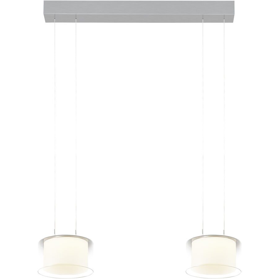 Designer-Pendellampe Bankamp Grand Clear aluminium eloxiert 2 - LED - Lichtfarbe: Extra warmweiss - Material: Aluminium/Glas - Designer-Pendellampe-