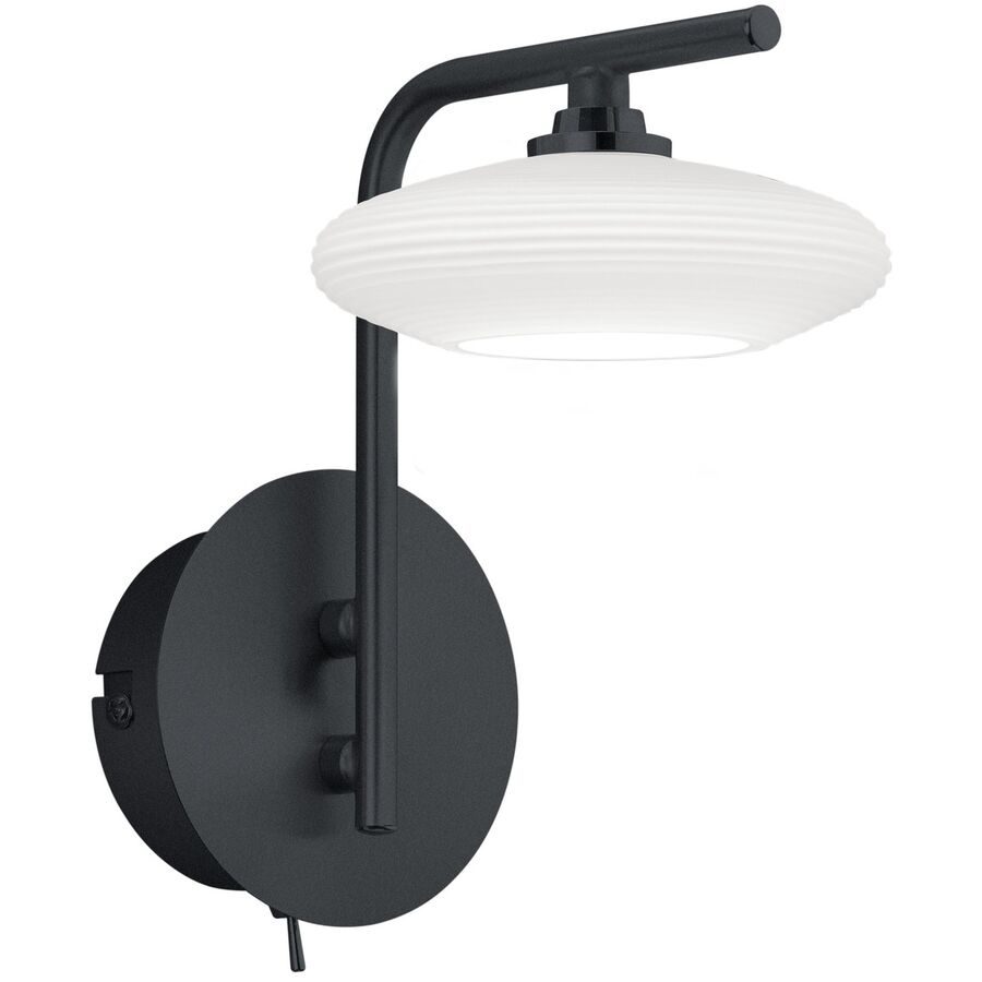 Wandlampe Kari Schwarz Metall 10 cm 20 cm - LED - Lichtfarbe: Extra warmweiss - Wandlampe- LED Energiesparlampe