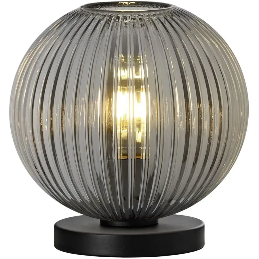 Tischlampe Lyydia Schwarz Metall 25 cm 20 cm - Tischlampe