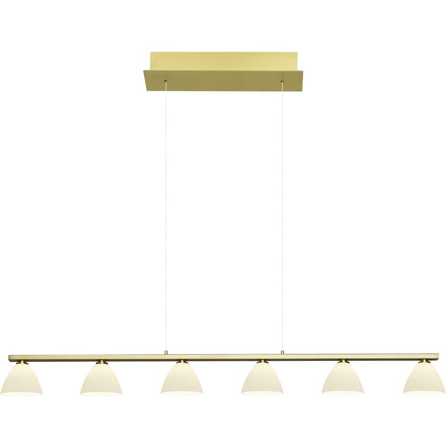 Pendellampe Emmeline Mehrfarbig Metall 114 cm 150 cm - Farbe: messing matt - LED - Lichtfarbe: Extra warmweiss - Pendellampe- LED Energiesparlampe