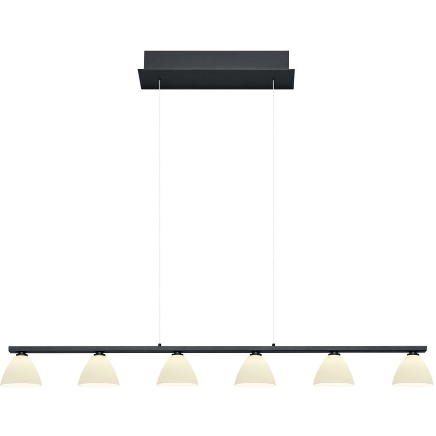 Pendellampe Emmeline Schwarz Metall 114 cm 150 cm - LED - Lichtfarbe: Extra warmweiss - Pendellampe- LED Energiesparlampe