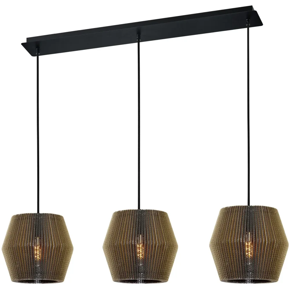 Pendellampe Clare Braun Metall 150 cm - Farbe: Braun eloxiert - Pendellampe