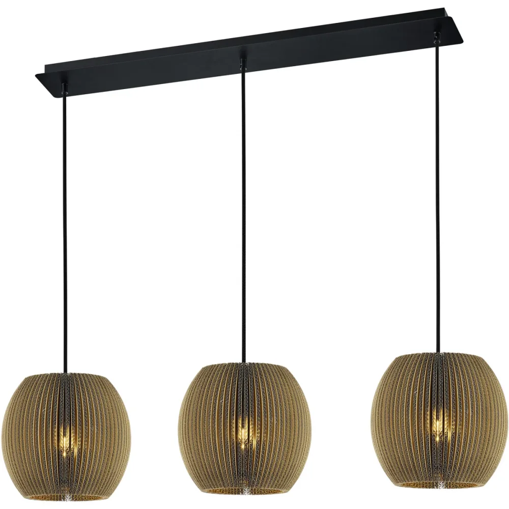 Pendellampe Clare Braun Metall 100 cm 150 cm - Pendellampe
