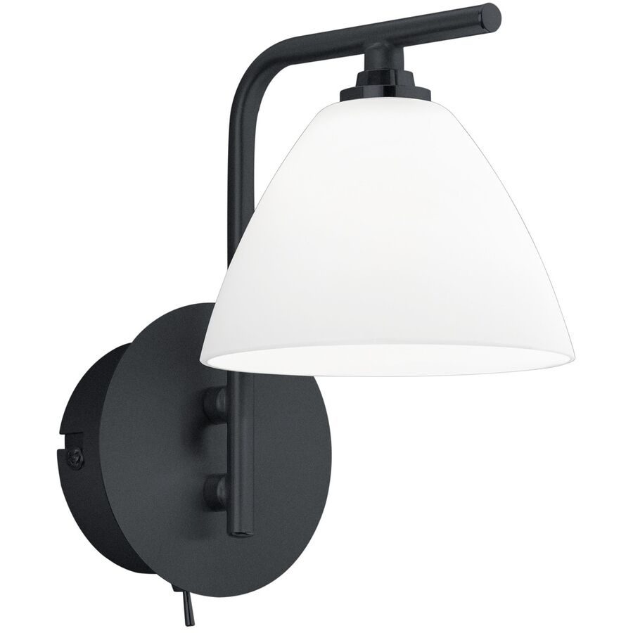 Wandlampe Emmeline Schwarz Metall 10 cm 19 cm - LED - Lichtfarbe: Extra warmweiss - Wandlampe- LED Energiesparlampe