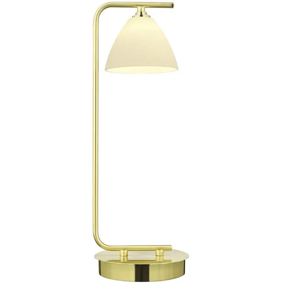 Tischlampe Emmeline Gold Metall 15 cm 45 cm - Farbe: messing - LED - Lichtfarbe: Extra warmweiss - Tischlampe- LED Energiesparlampe