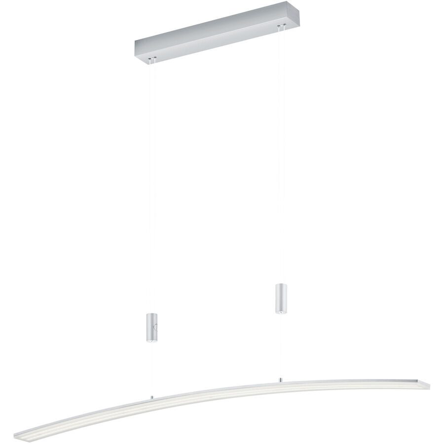 Pendellampe Collina Silber Metall 130 cm - Farbe: Aluminium - LED - Lichtfarbe: Extra warmweiss - Pendellampe- LED Energiesparlampe