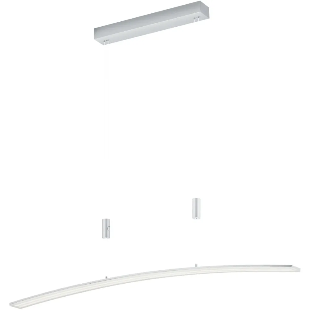Pendellampe Collina Silber Metall 130 cm - Farbe: Aluminium - LED - Lichtfarbe: Extra warmweiss - Pendellampe- LED Energiesparlampe