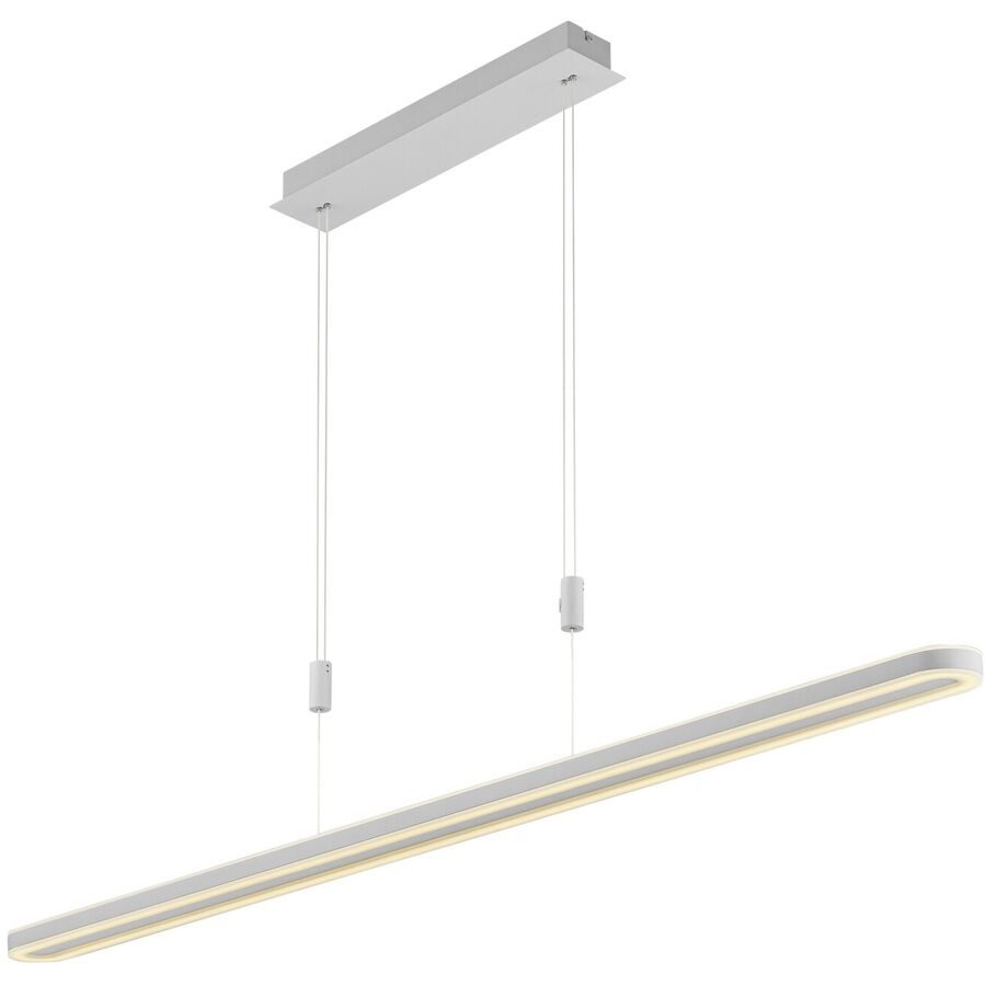 Pendellampe Tatu Weiss Metall 126 cm 150 cm - LED - Lichtfarbe: Extra warmweiss - Pendellampe- LED Energiesparlampe