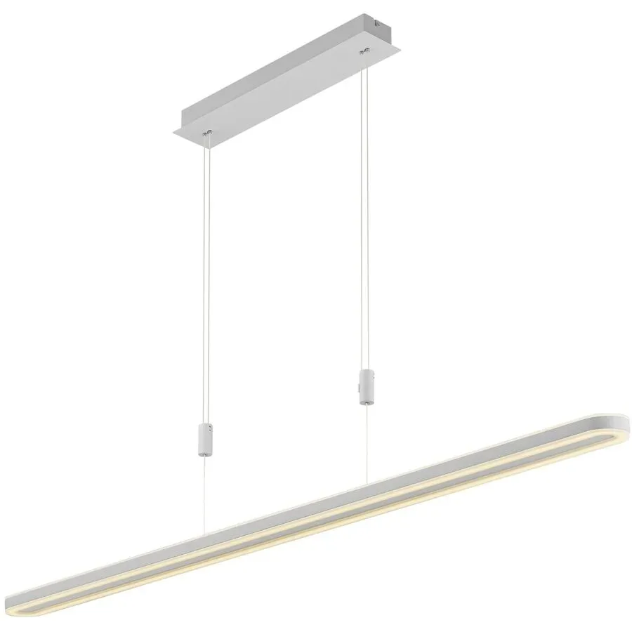 Pendellampe Tatu Weiss Metall 126 cm 150 cm - LED - Lichtfarbe: Extra warmweiss - Pendellampe- LED Energiesparlampe