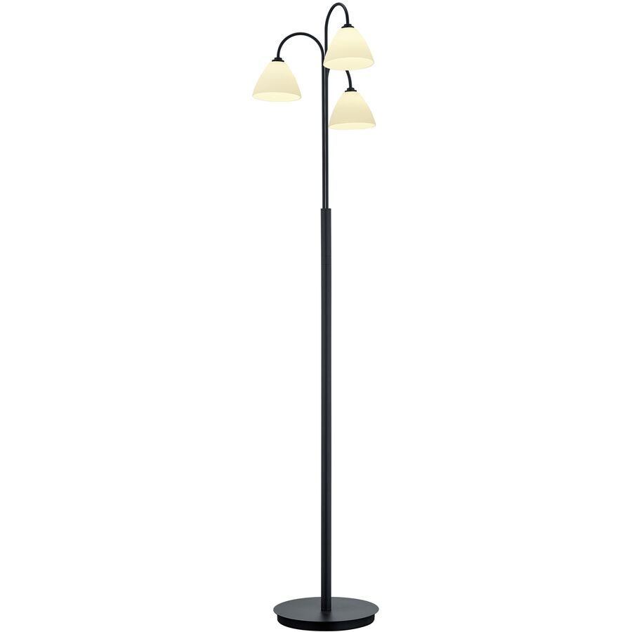 Stehlampe Emmeline Schwarz Metall 150 cm - LED - Lichtfarbe: Extra warmweiss - Stehlampe- LED Energiesparlampe