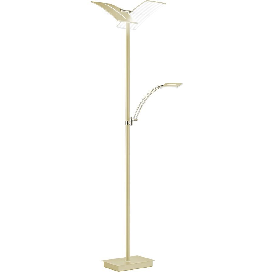 Stehlampe Collina Weiss Metall 32 cm 182 cm - Farbe: champagner - LED - Lichtfarbe: Extra warmweiss - Stehlampe- LED Energiesparlampe