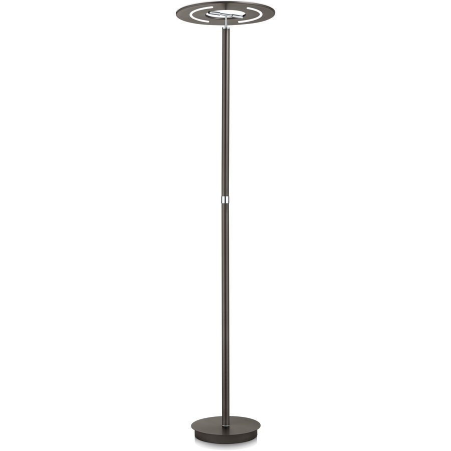 Stehlampe Corricella Bronze Metall/Glas 42 cm 185 cm - LED - Lichtfarbe: Extra warmweiss - Material: Metall/Acrylglas - Stehlampe- LED
