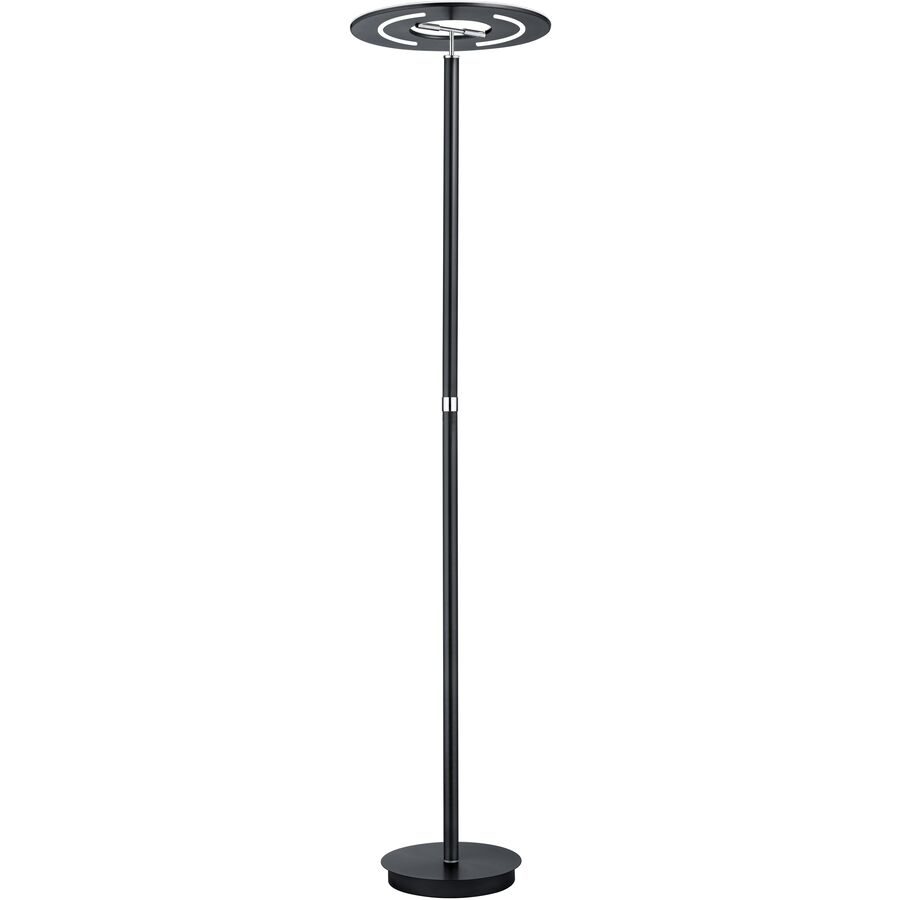 Stehlampe Corricella Grau Metall/Glas 42 cm 185 cm - Farbe: anthrazit - LED - Lichtfarbe: Extra warmweiss - Material: Metall/Acrylglas - Stehlampe-