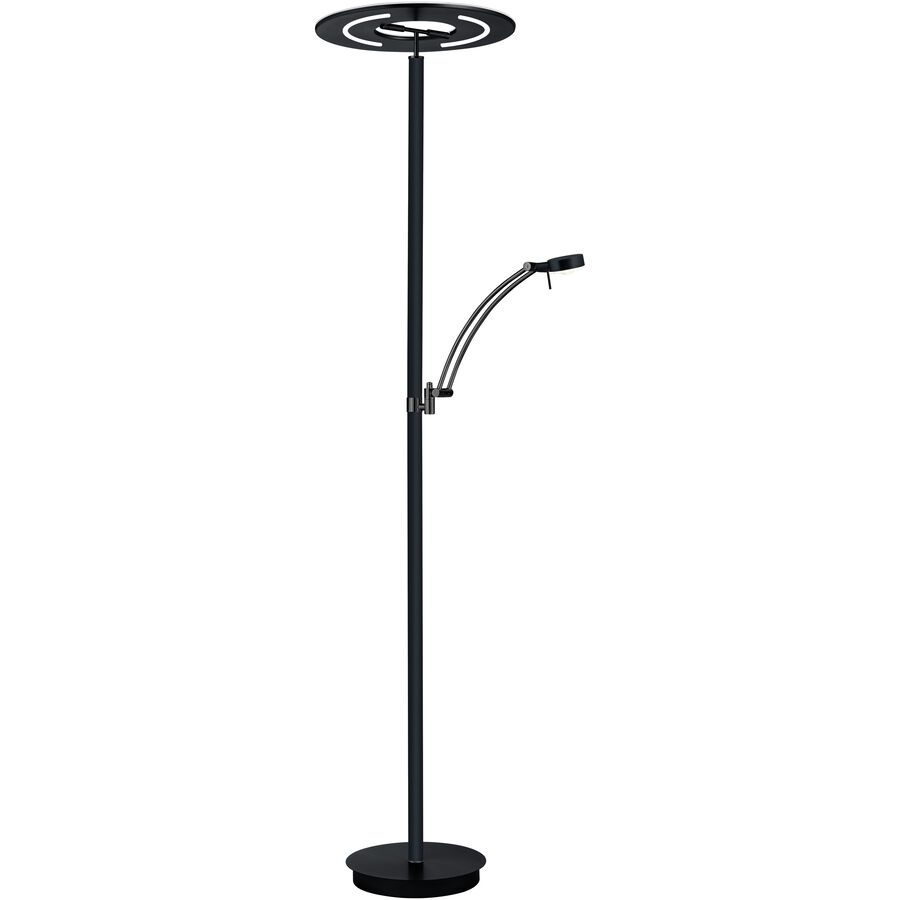 Stehlampe Corricella Schwarz Metall/Glas 42 cm 185 cm - LED - Lichtfarbe: Extra warmweiss - Material: Metall/Acrylglas - Stehlampe- LED