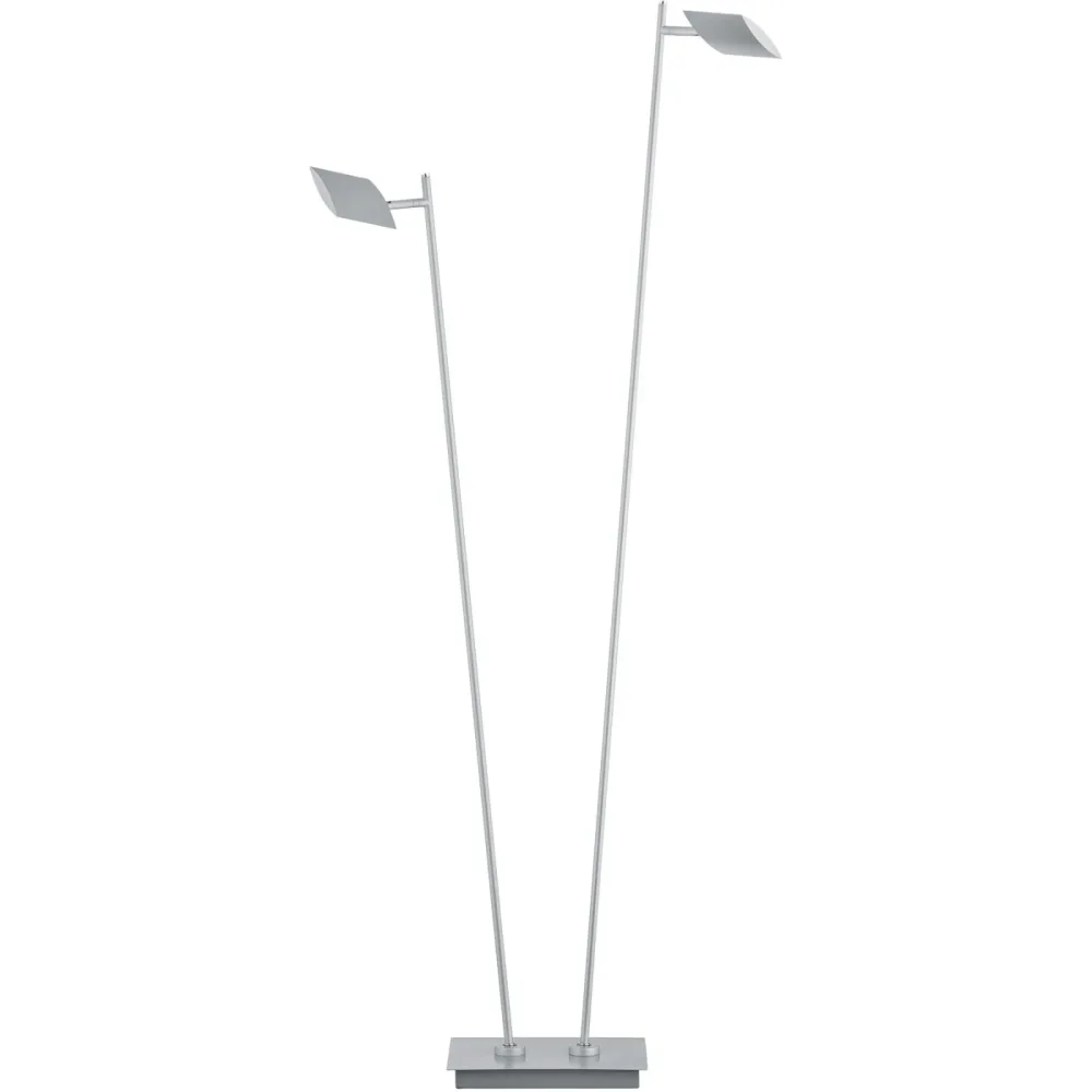 Leselampe Della Grau Metall 130 cm - Farbe: Hellgrau - LED - Leselampe- LED Energiesparlampe