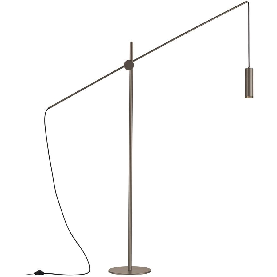 Stehlampe Adina Grau Metall 290 cm - Farbe: taupe - Stehlampe