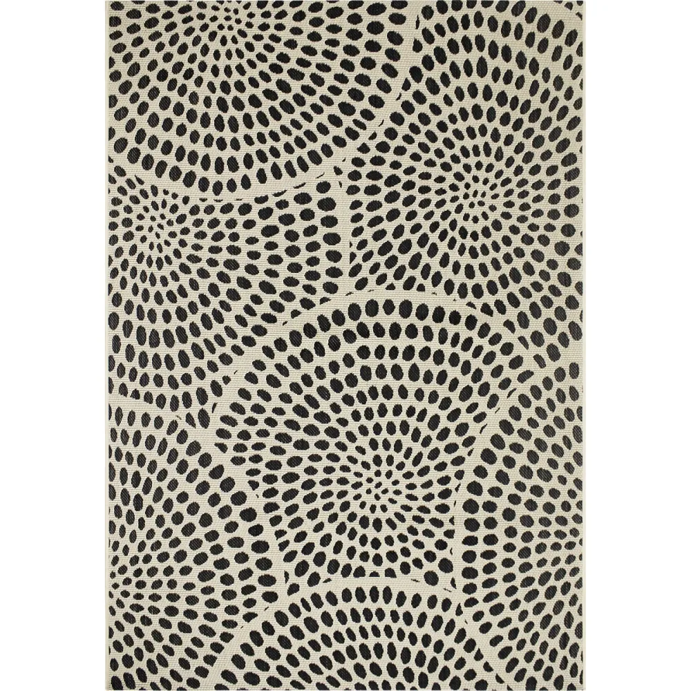 Outdoor-Teppich Jolie schwarz-beige Polypropylen 80 x 200 cm - Outdoor-Teppich
