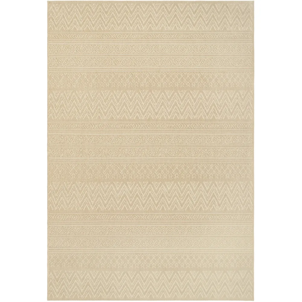 Outdoor-Teppich Jolie beige Streifen Polypropylen 80 x 200 cm - Outdoor-Teppich