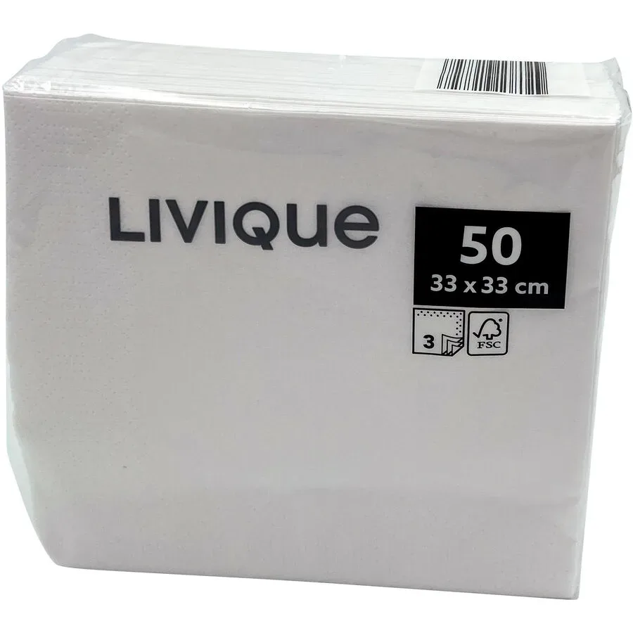 MyDeal Servietten Colour Weiss Papier 33 cm 33 cm - Servietten