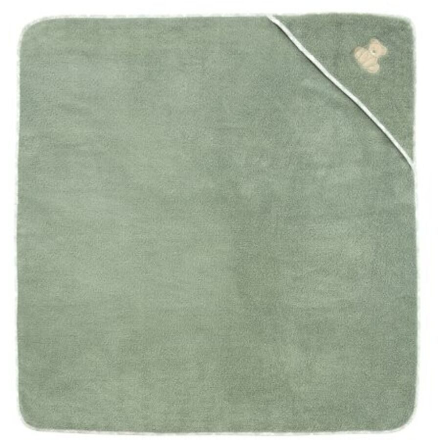 Vossen Kapuzentuch Teddy Grün Baumwolle 100 cm 100 cm - Farbe: Soft Green - Kapuzentuch
