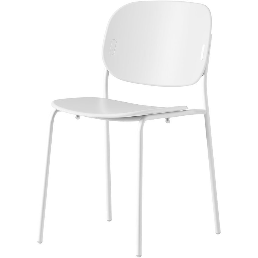 CONNUBIA Stuhl 2er-Set Yo! Weiss Metall 55.5 cm - Material: Metall / Polypropylen - Stuhl 2er-Set