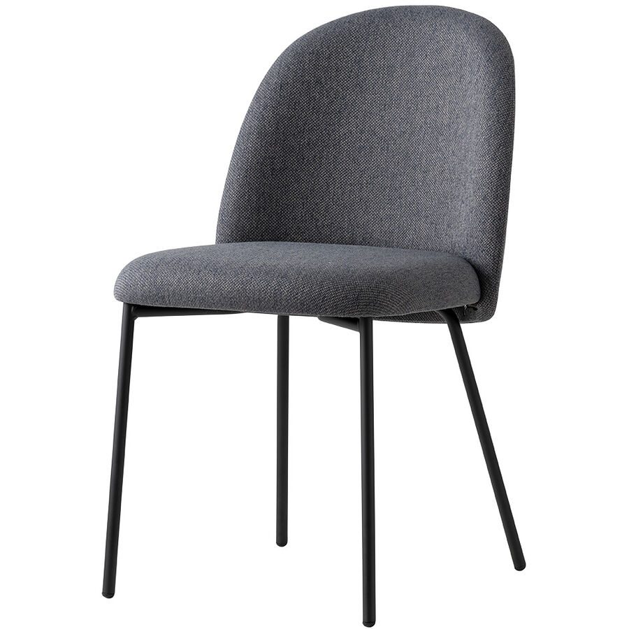 CONNUBIA Stuhl 2er-Set Tuka Grau Metall/Polyester 57 cm - Farbe: anthrazit - Stuhl 2er-Set