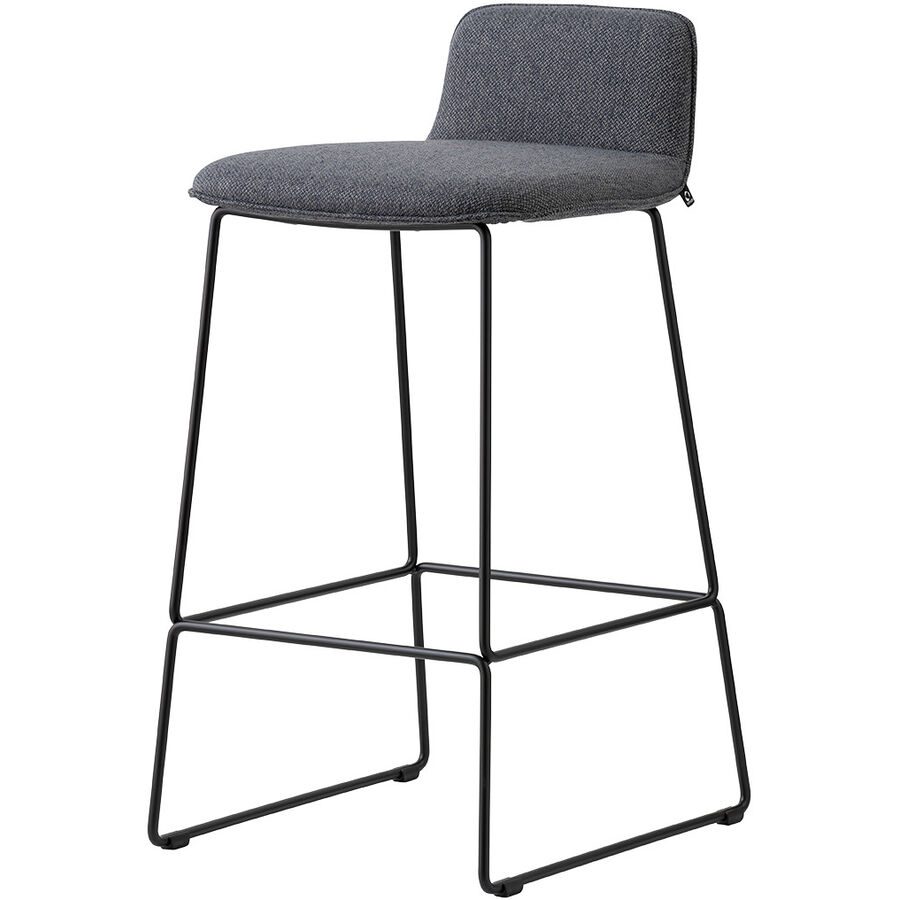 CONNUBIA Barhocker Riley Soft Grau/Schwarz Metall 48.5 cm 80 cm - Farbe: anthrazit - Barhocker